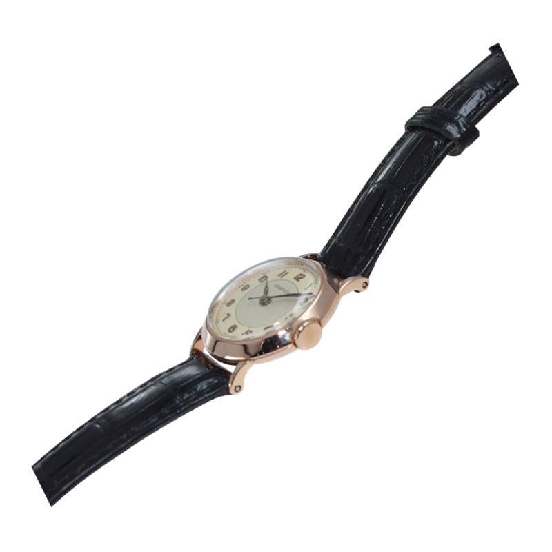 Tiffany & Co. Montre à remontage manuel en or rose de la société I. W. C. Watch Company en vente 4