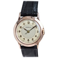 Tiffany & Co. I. W. C. Watch Company Reloj de cuerda manual de oro rosa