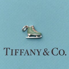 Tiffany & Co. Ice Skate Charm Pendant Sterling Silver Enamel