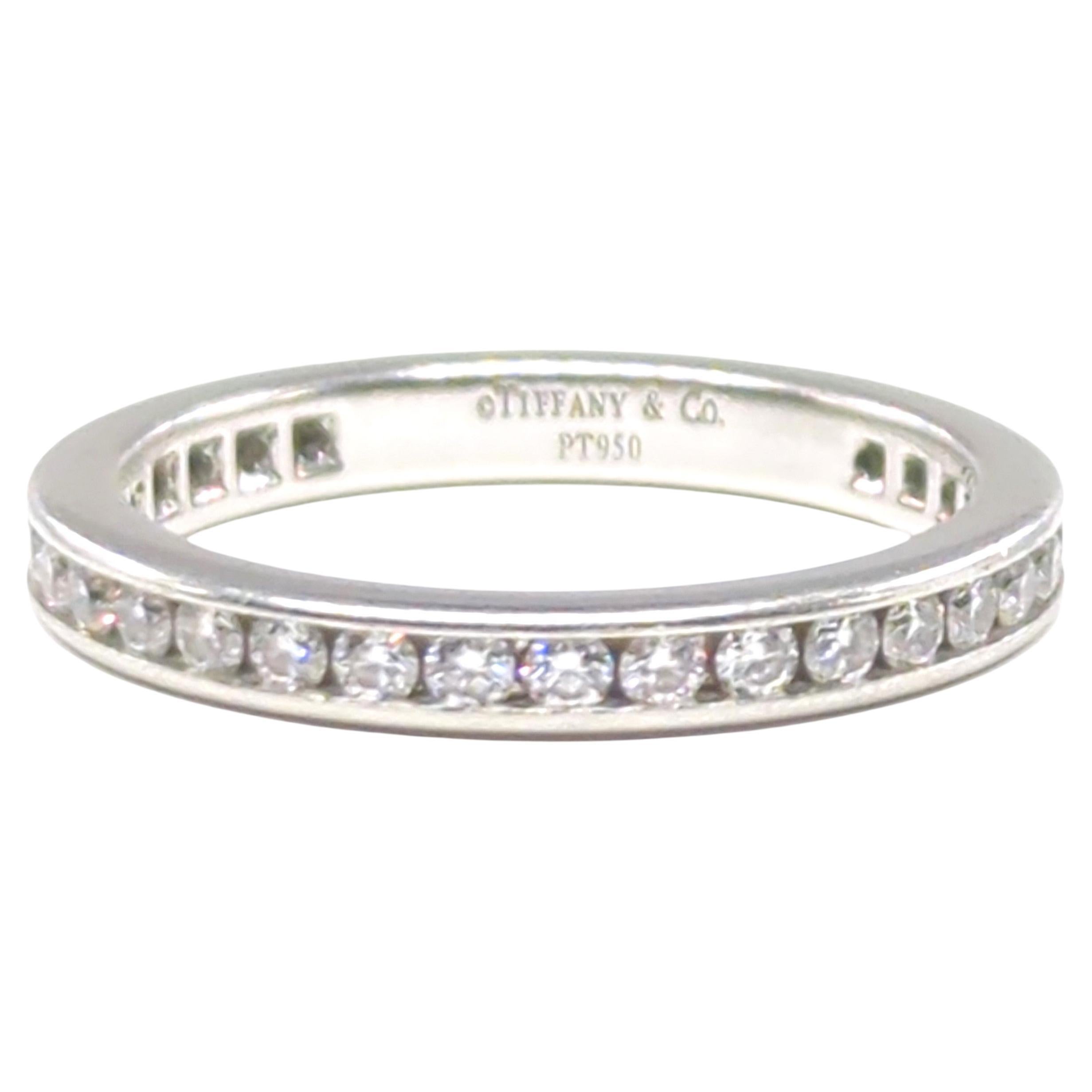 Brilliant Cut Tiffany & Co. Iconic Diamond Full Circle Eternity Band Ring 0.73 CTW Size 5.5 For Sale