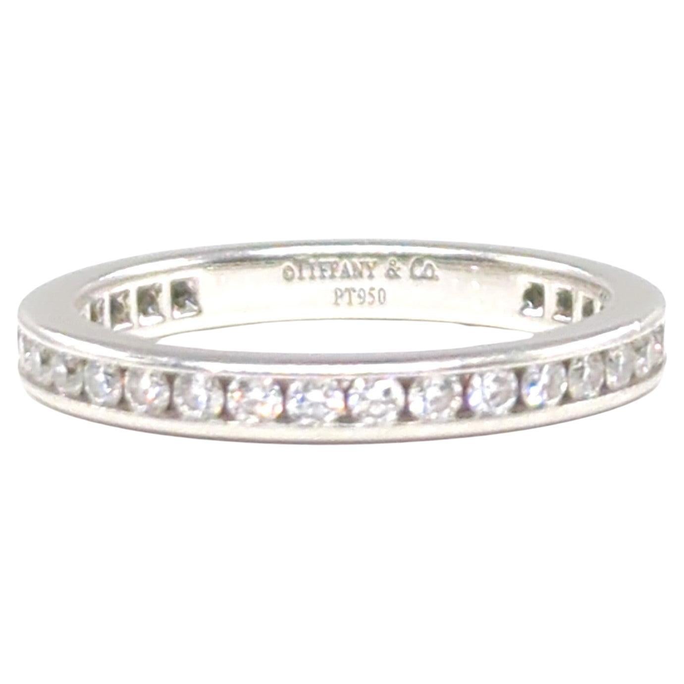 Tiffany & Co. Ikonischer Diamant Full Circle Eternity-Ring 0,73 CTW Größe 5,5 im Angebot 3