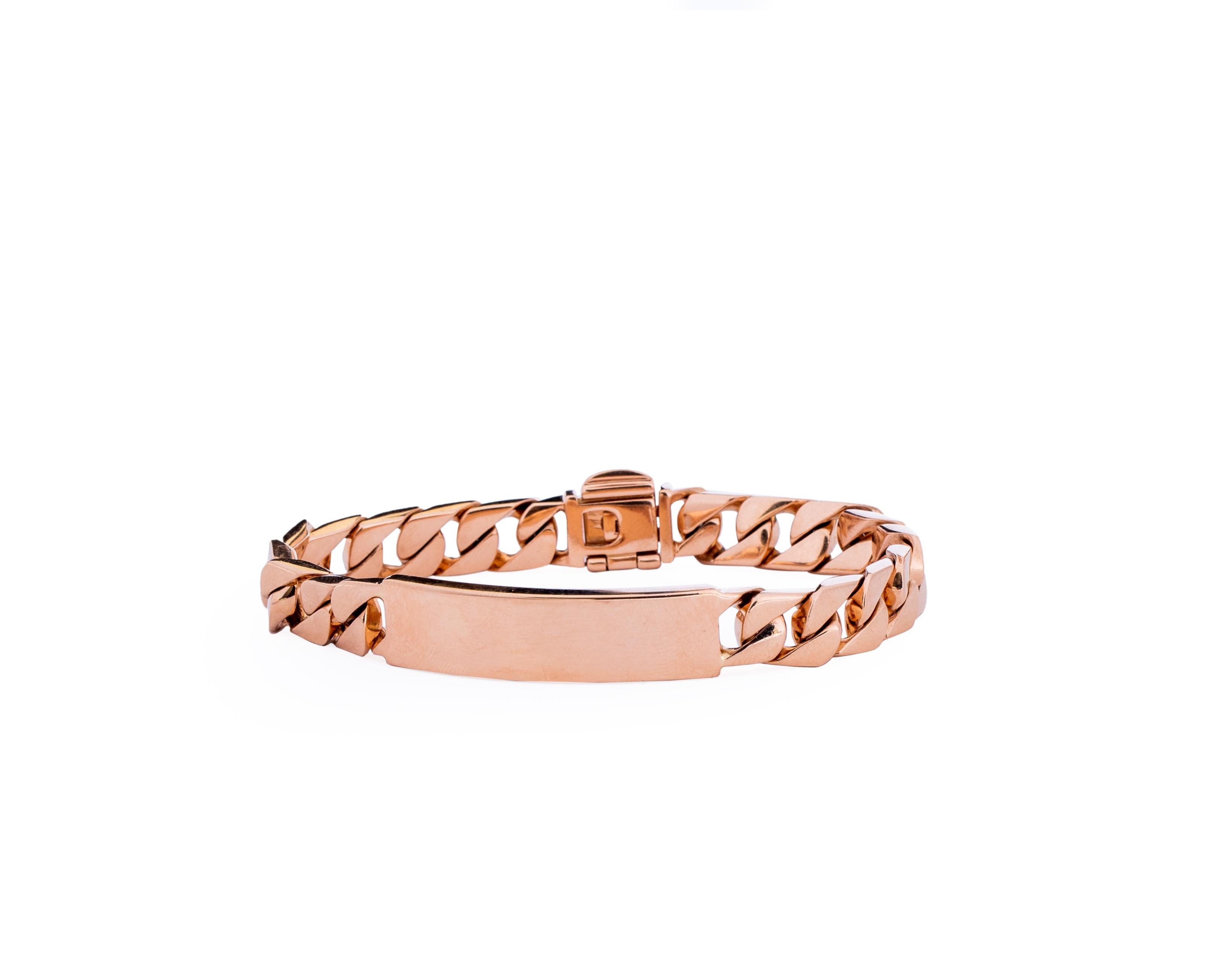 rose gold id bracelet