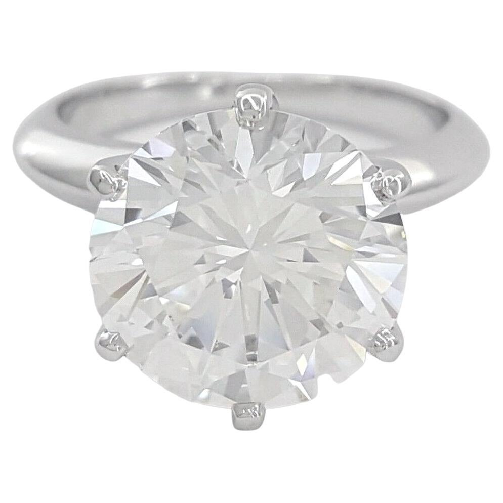 Tiffany & Co. IDEAL CUT 3 Carat Round Brilliant Cut Diamond Platinum Ring