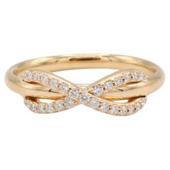 Tiffany & Co. Infinity 18 Karat Rose Gold Natural Diamond Band Ring