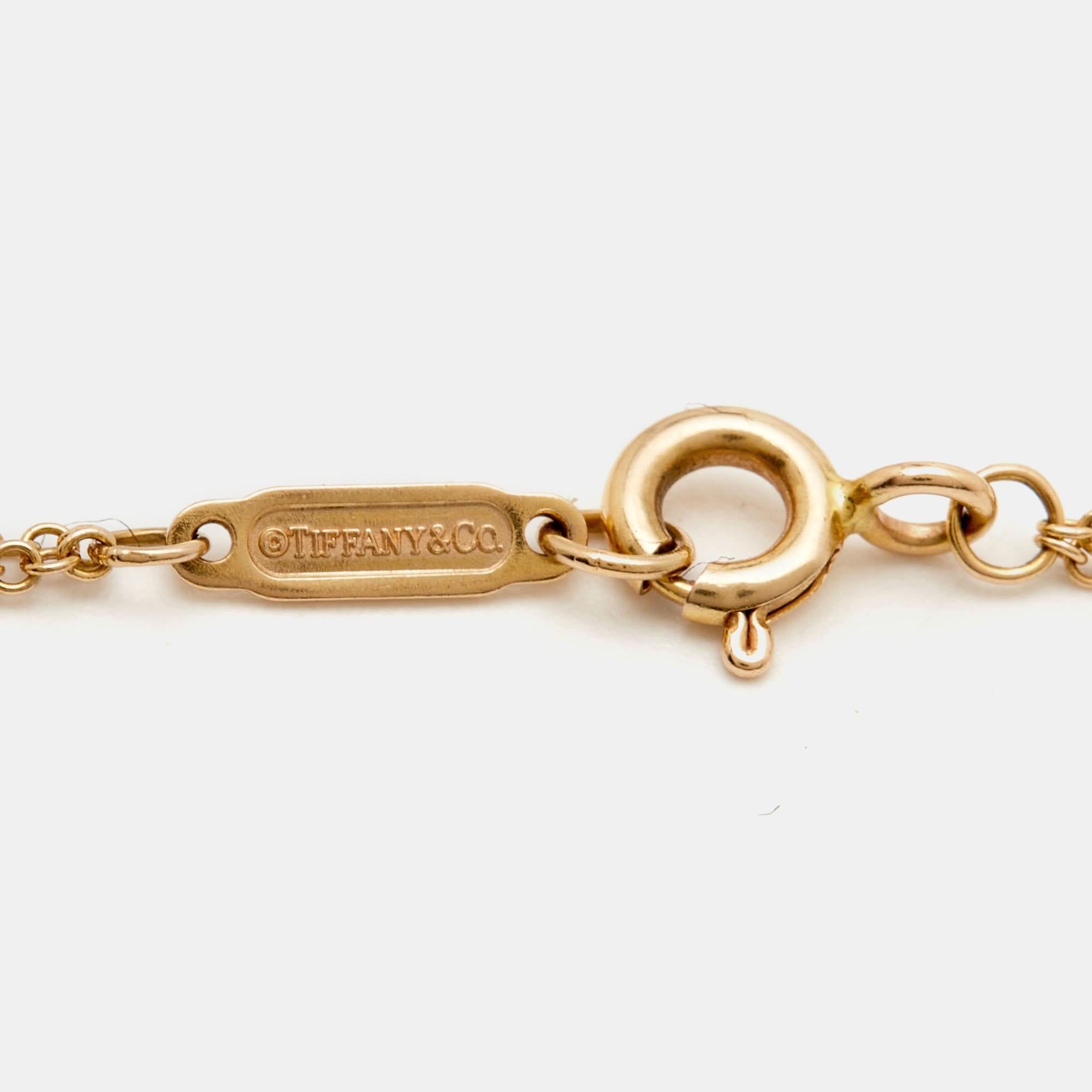 Tiffany & Co. Infinity 18k Rose Gold Bracelet In Good Condition In Dubai, Al Qouz 2