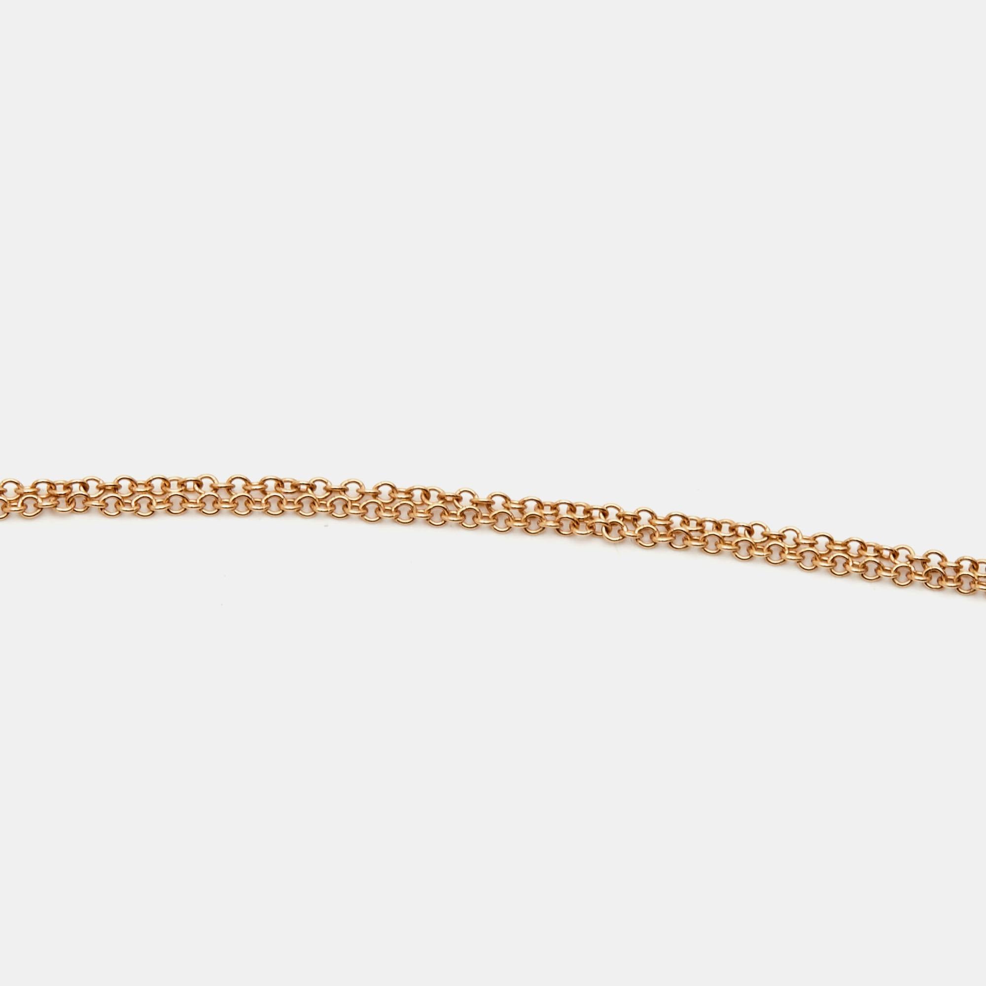 Tiffany & Co. Infinity 18k Rose Gold Necklace In Good Condition In Dubai, Al Qouz 2