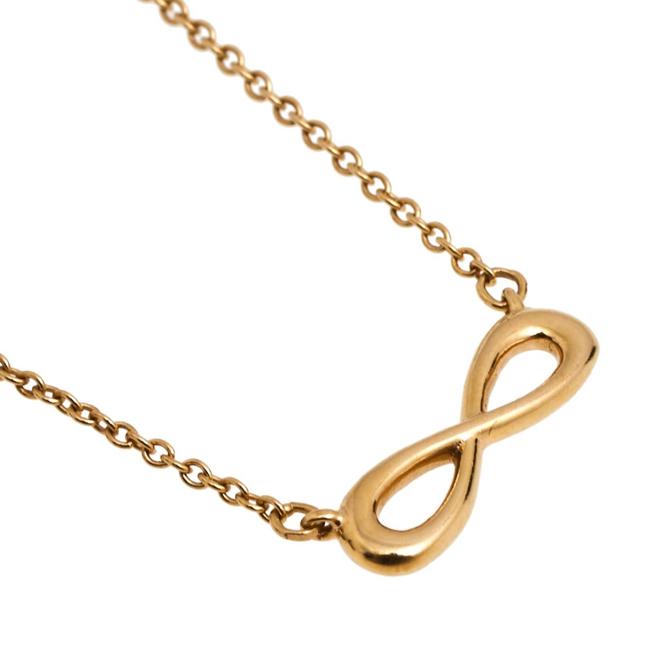 rose gold infinity necklace tiffany