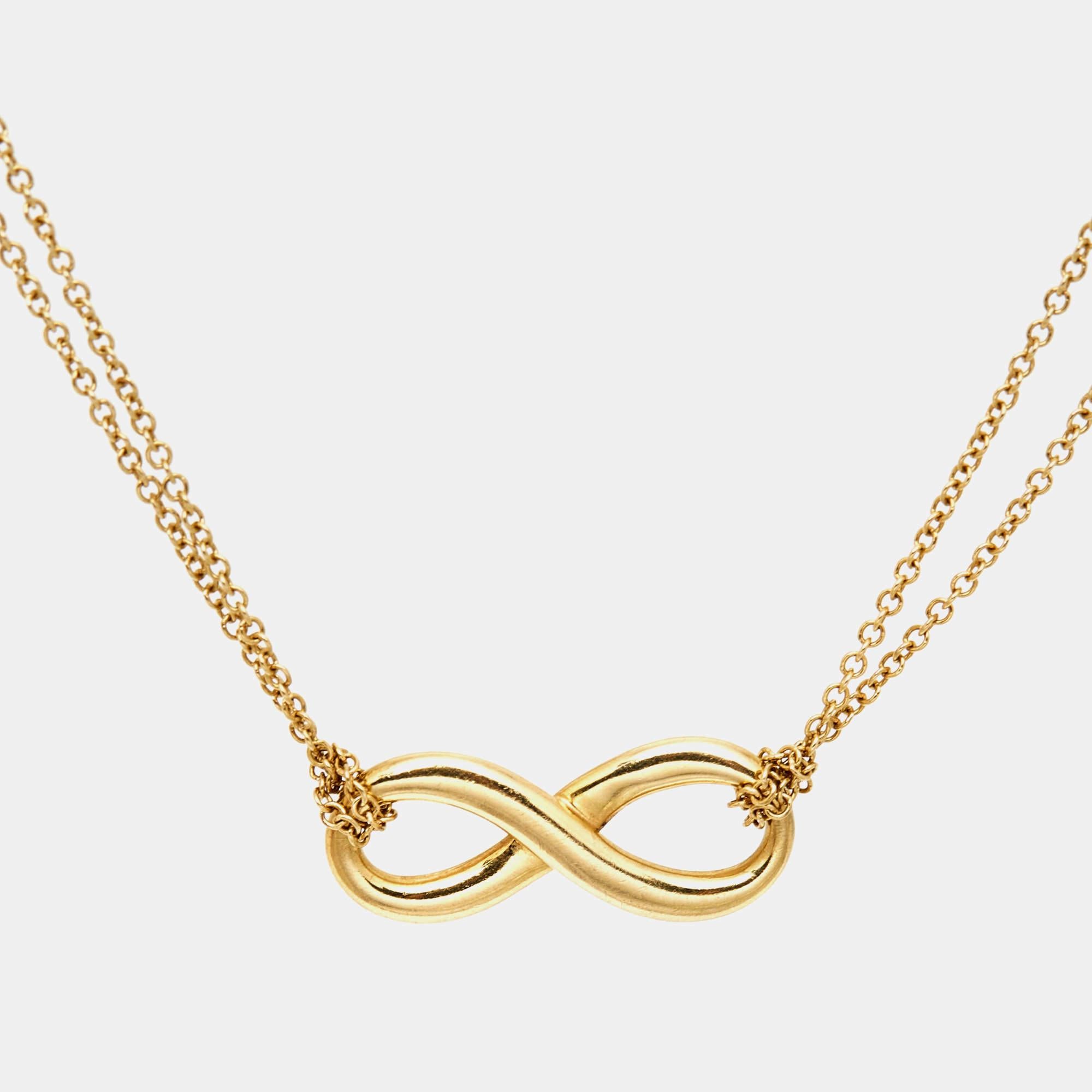 Tiffany & Co. Bracelet chaîne Infinity en or jaune 18 carats Pour femmes en vente