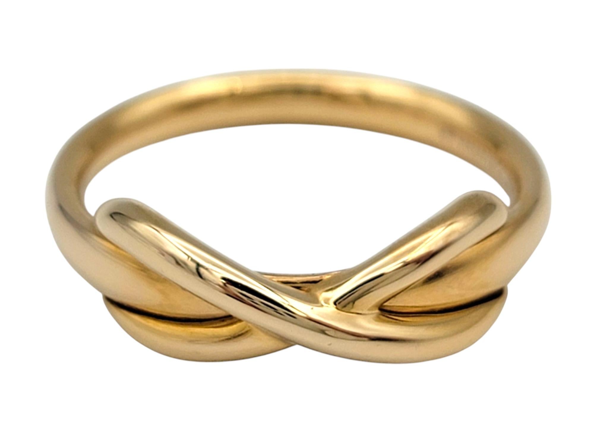 Contemporary Tiffany & Co. Infinity Band Ring in Polished 18 Karat Rose Gold For Sale