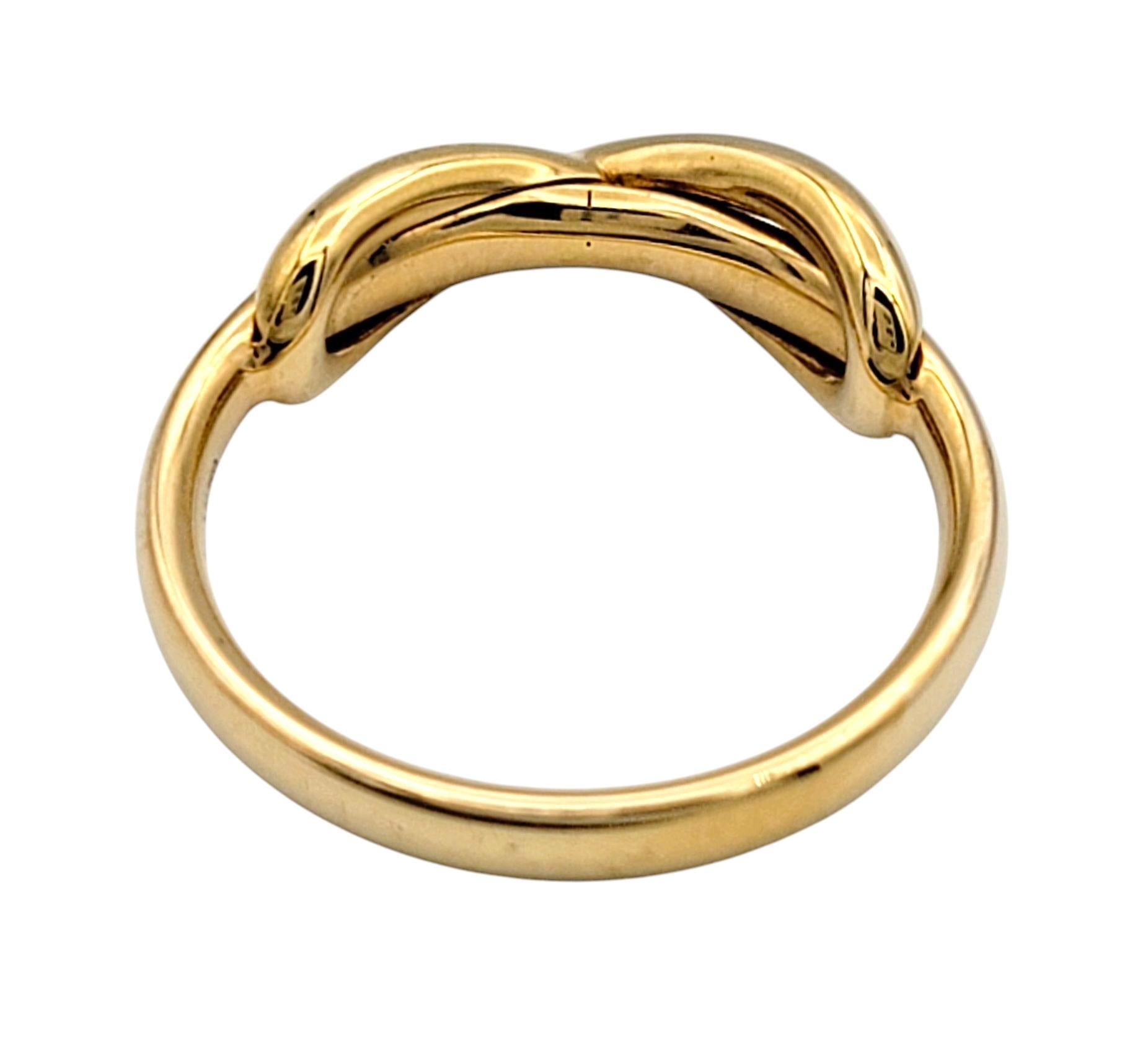 Women's Tiffany & Co. Infinity Band Ring in Polished 18 Karat Rose Gold For Sale