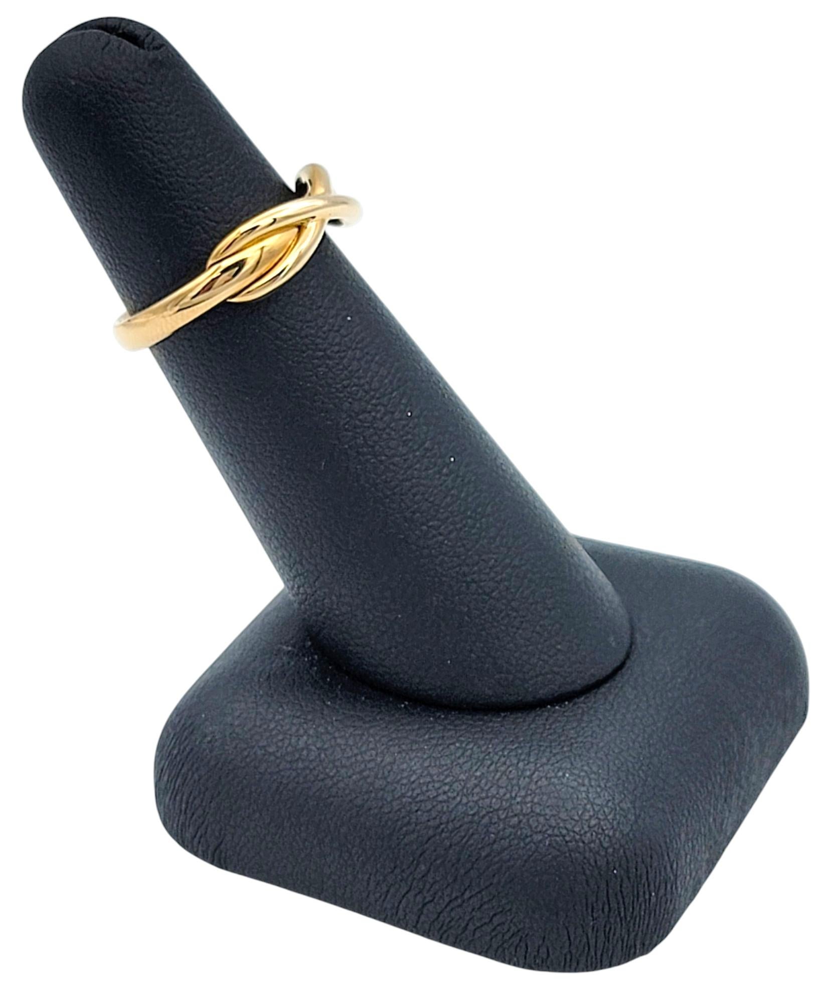 Tiffany & Co. Infinity Band Ring in Polished 18 Karat Rose Gold For Sale 4