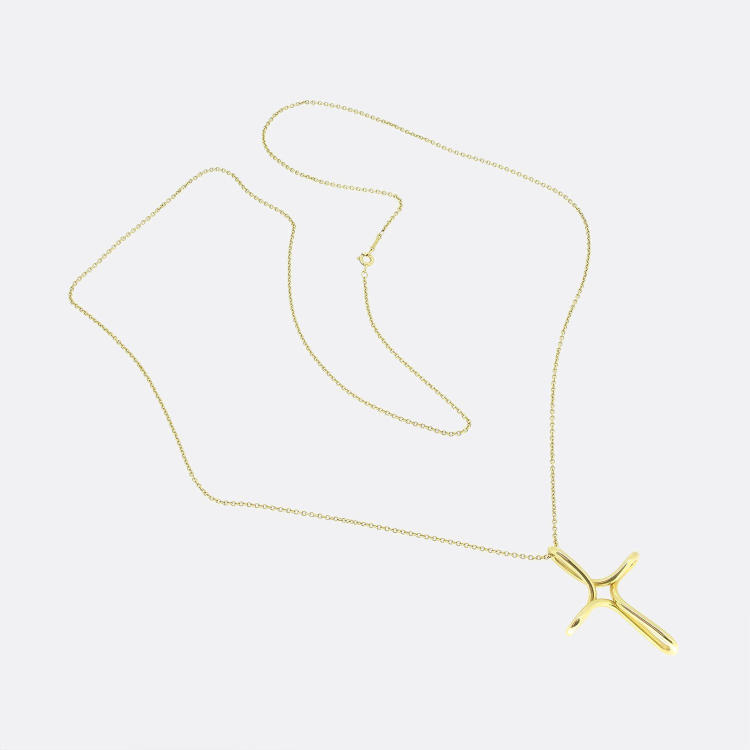 Women's or Men's Tiffany & Co. Infinity Cross Pendant Necklace For Sale