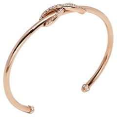 Tiffany & Co. Infinity Diamond 18K Rose Gold Open Cuff Bracelet