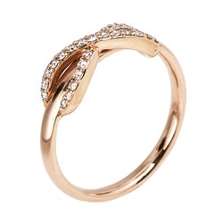 Tiffany & Co. Bague Infinity en or rose 18 carats avec diamant 53