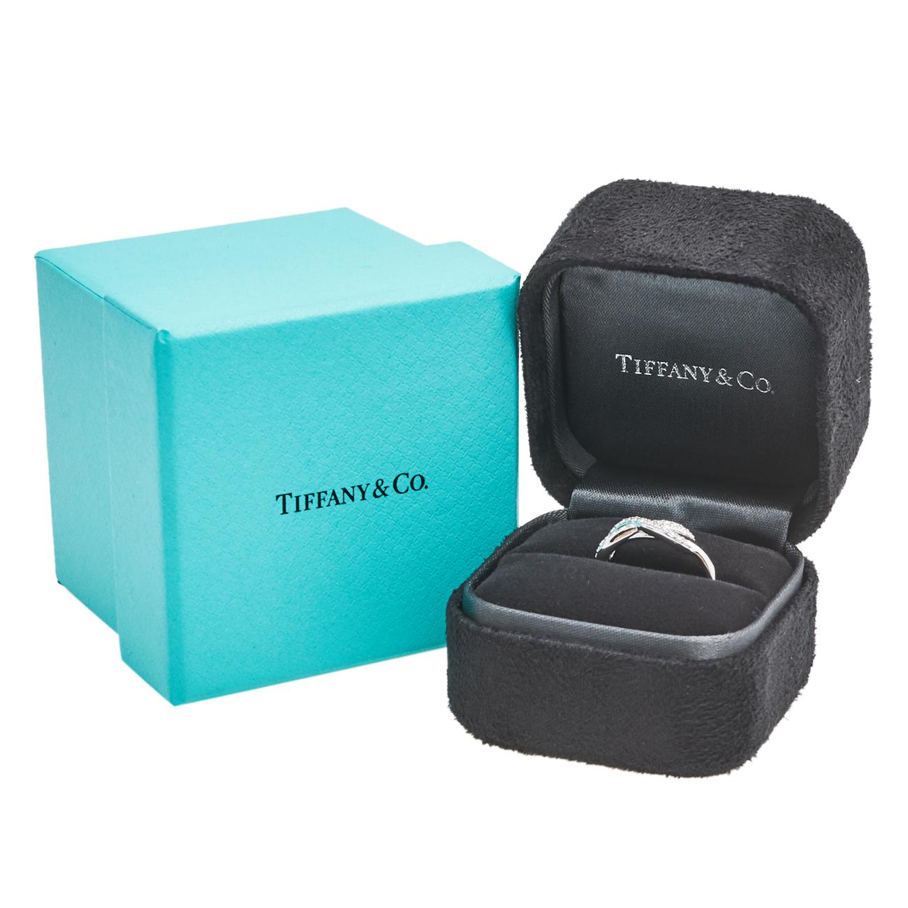 Tiffany & Co. Infinity Diamantring aus 18 Karat Weißgold Größe 51 1