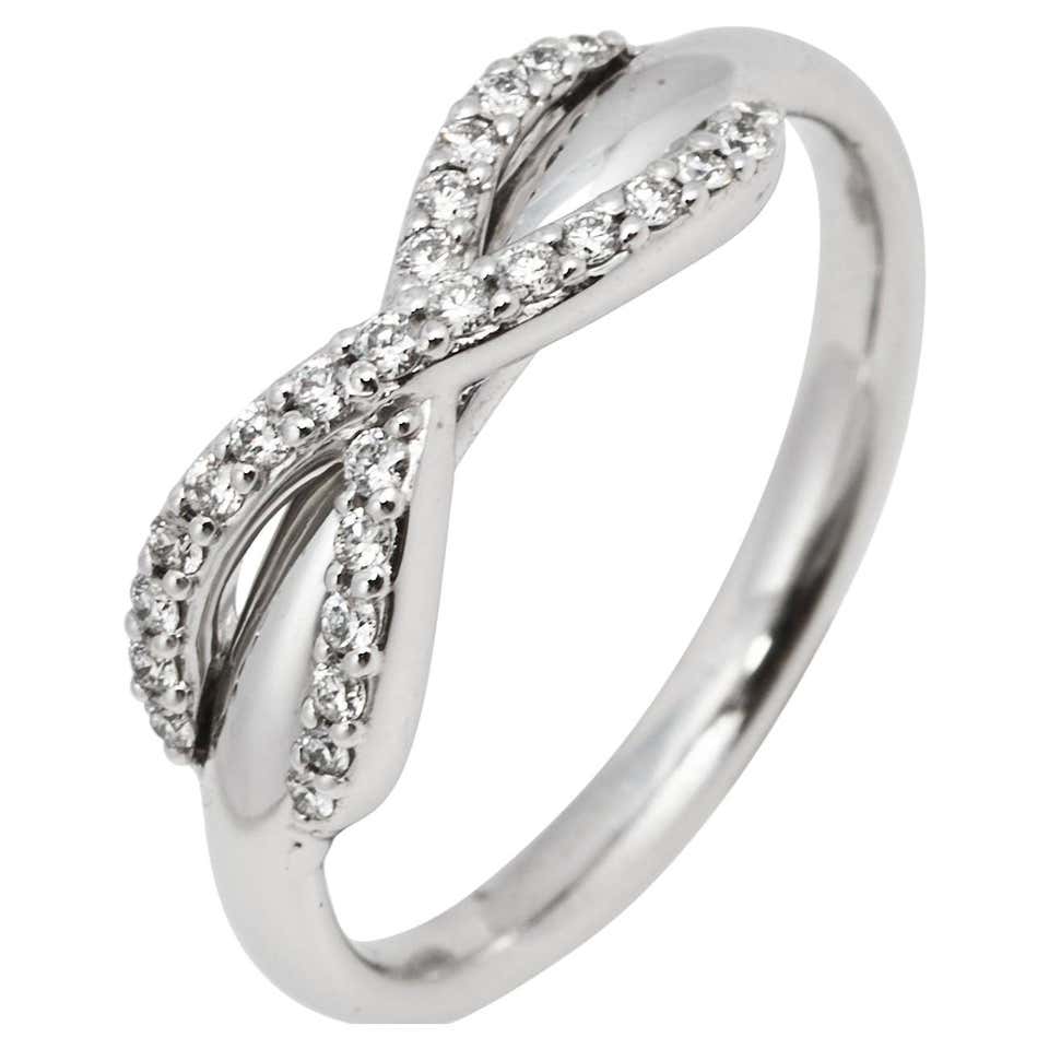 Diamond Infintyr Rings Tiffany and Co. White Gold Diamond Infinity Ring at 1stDibs | tiffany ...