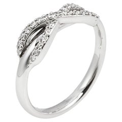 Tiffany & Co. Infinity Diamond 18K White Gold Ring Size 51