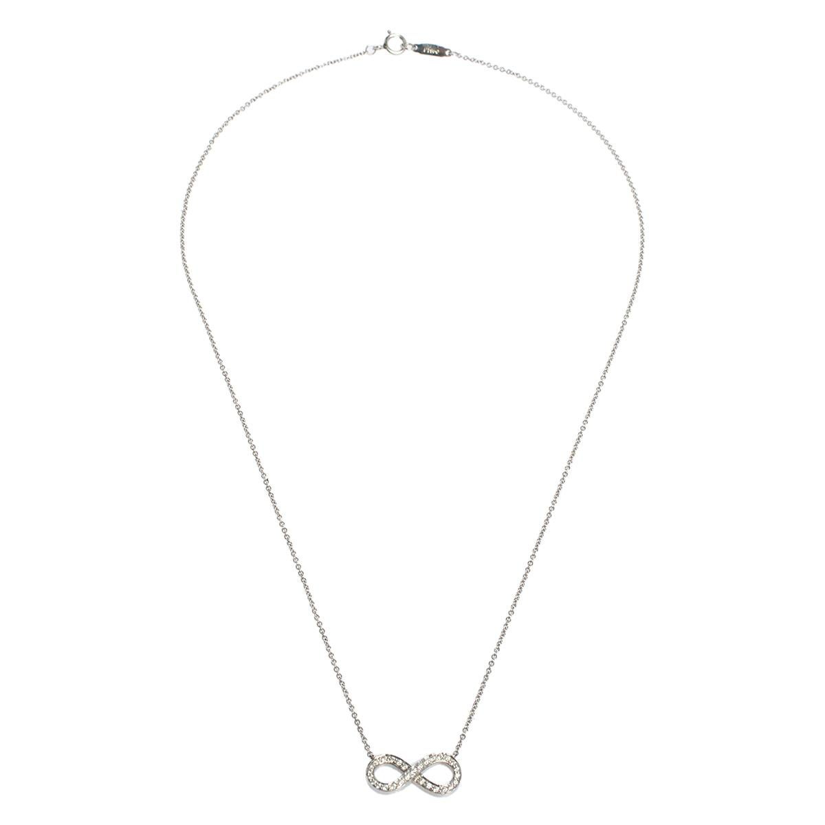 Tiffany diamond infinity necklace on sale