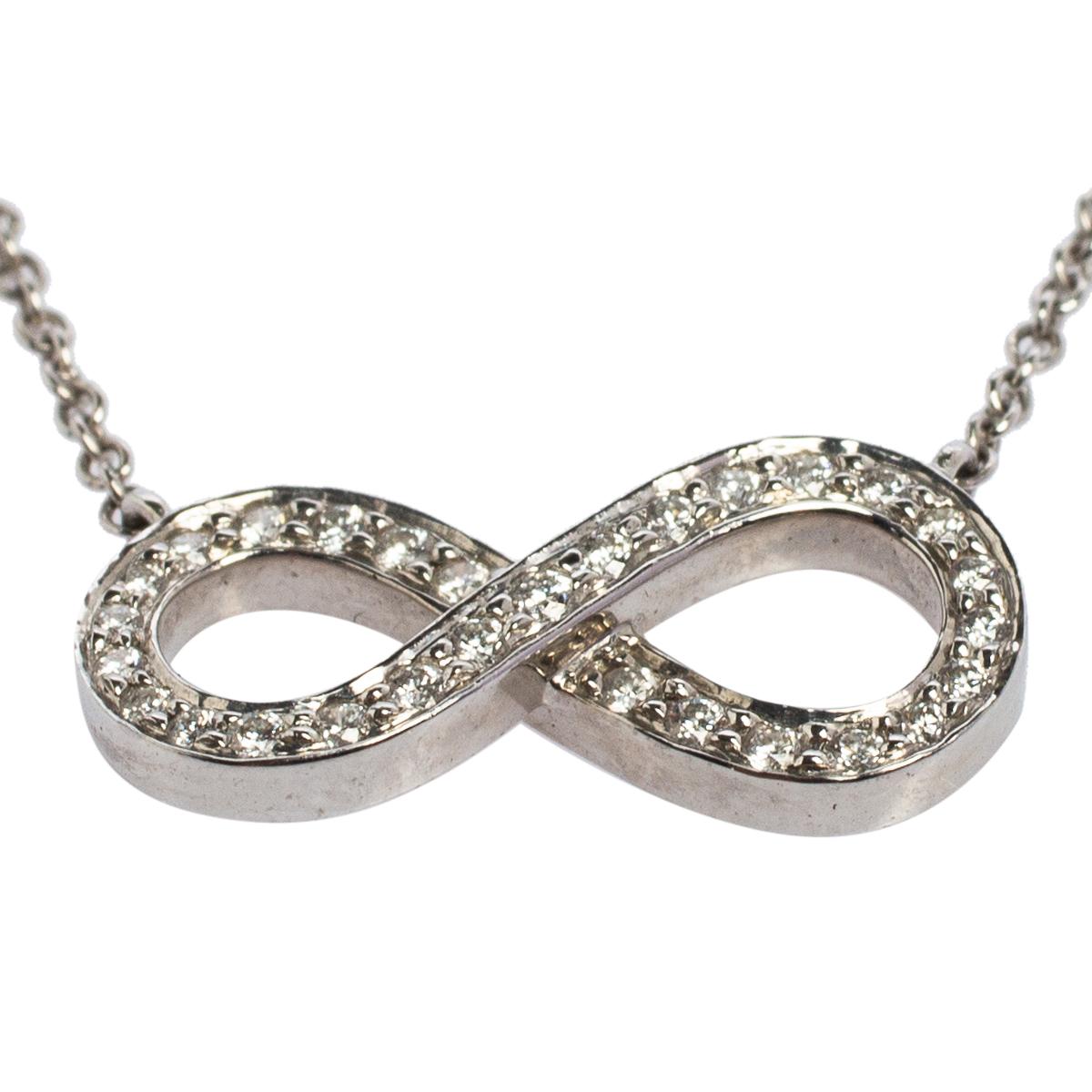 infinity diamond necklace tiffany