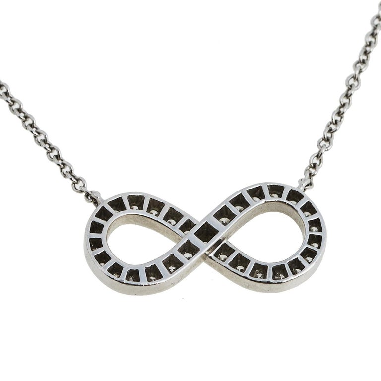 Infinity diamond necklace tiffany clearance