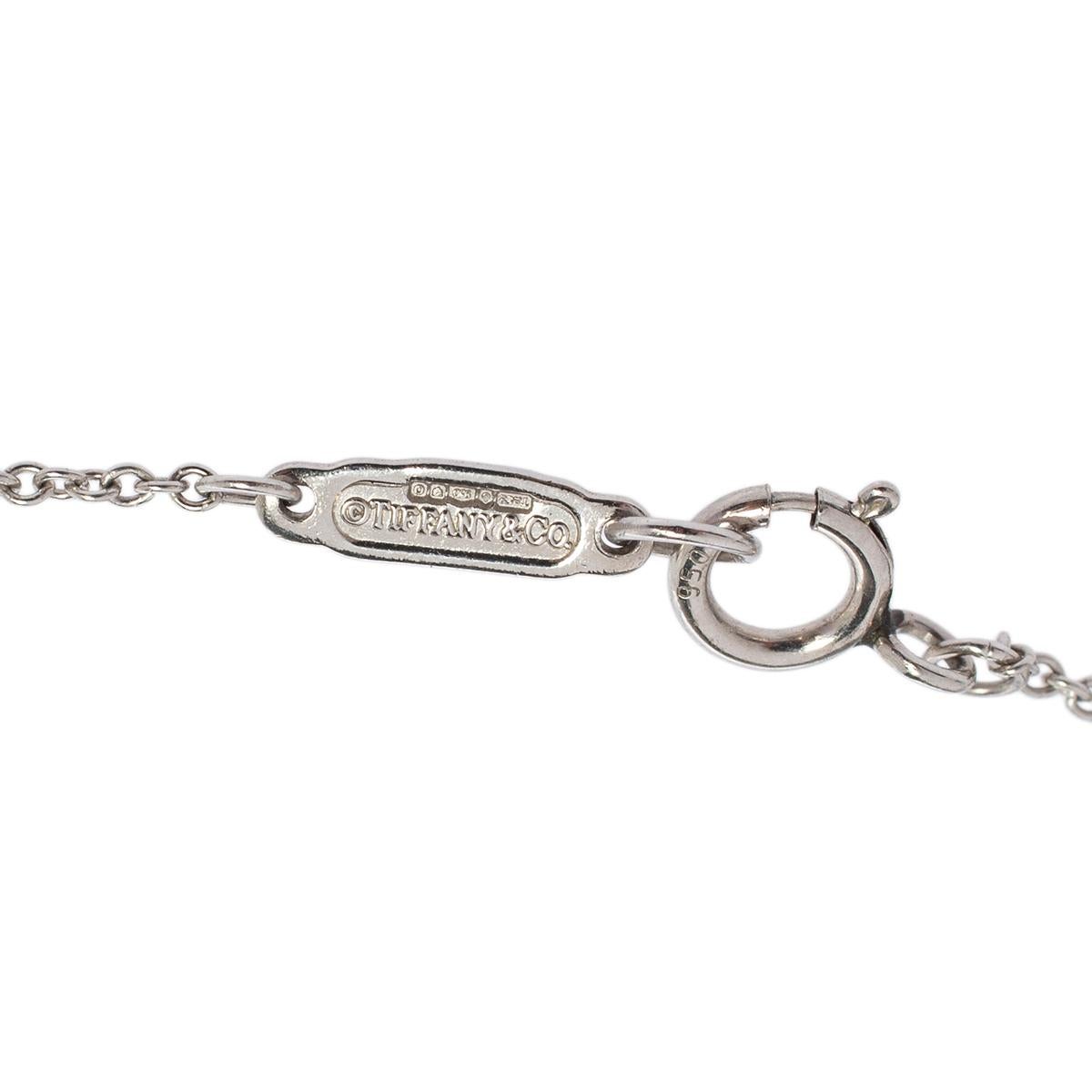 Contemporary Tiffany & Co. Infinity Diamond Platinum Pendant Necklace