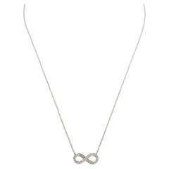 Tiffany & Co. Infinity Diamond Platinum Pendant Necklace