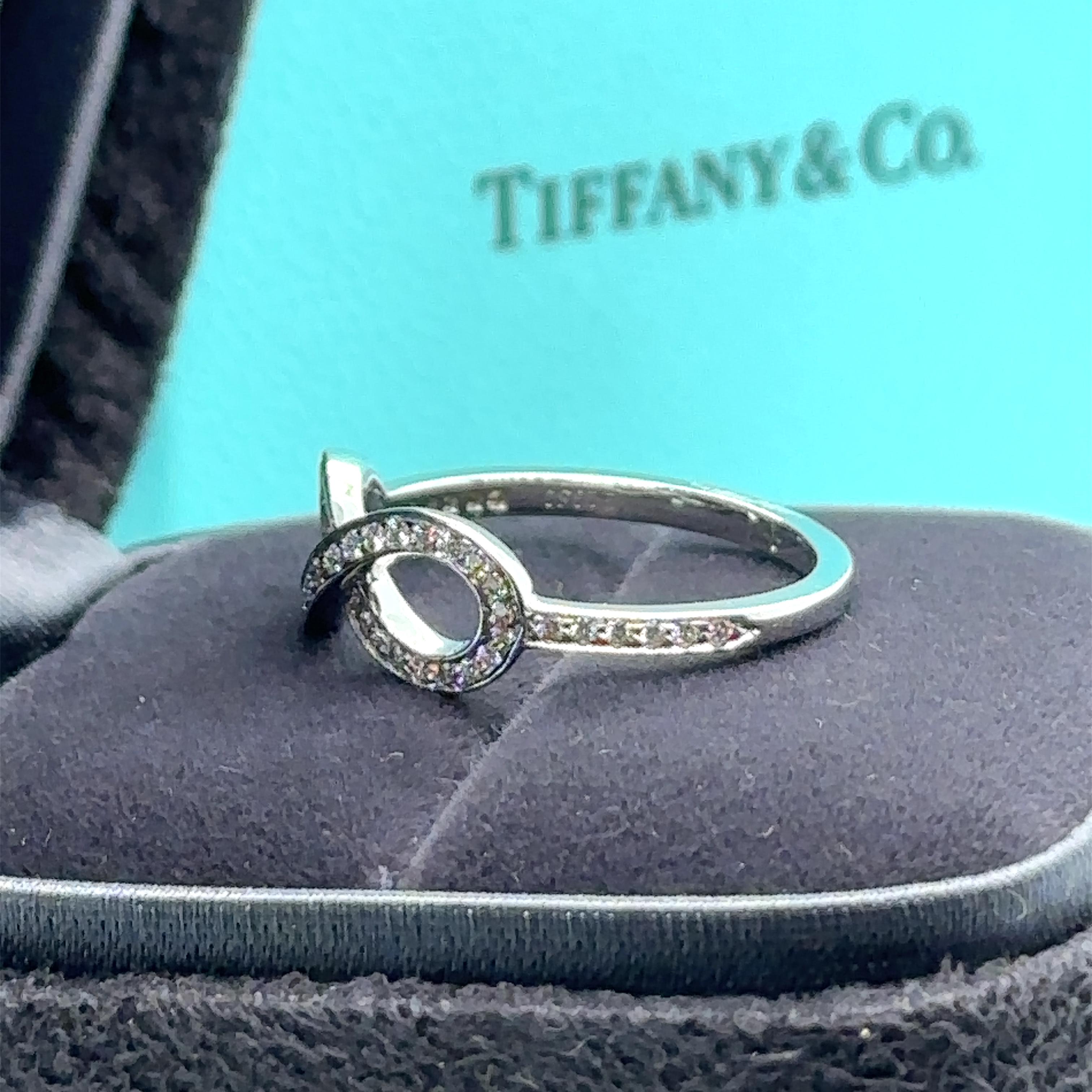Tiffany & Co Infinity Diamond Ring 0.25 Carat 6