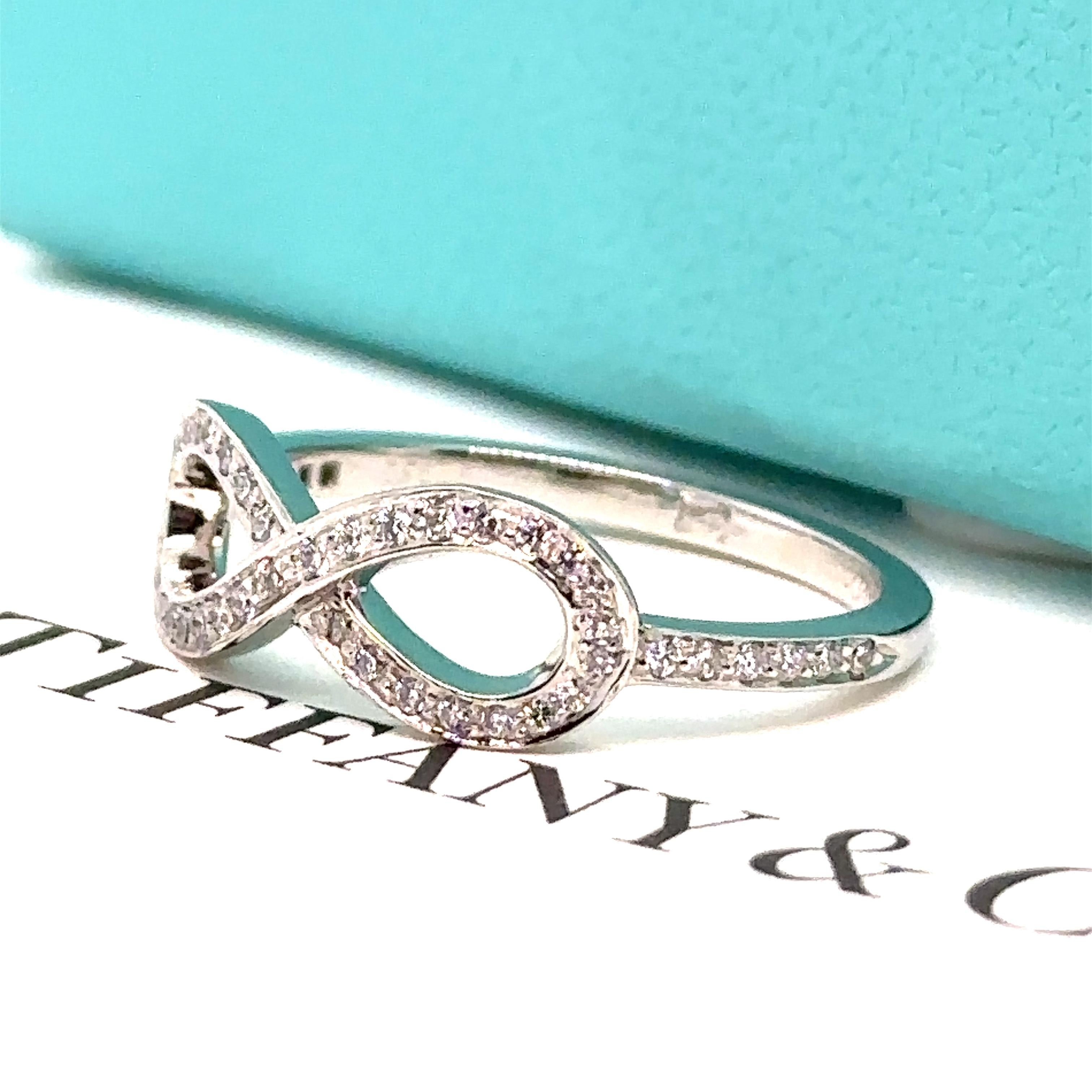 Tiffany & Co Infinity Diamond Ring 0.25 Carat 1