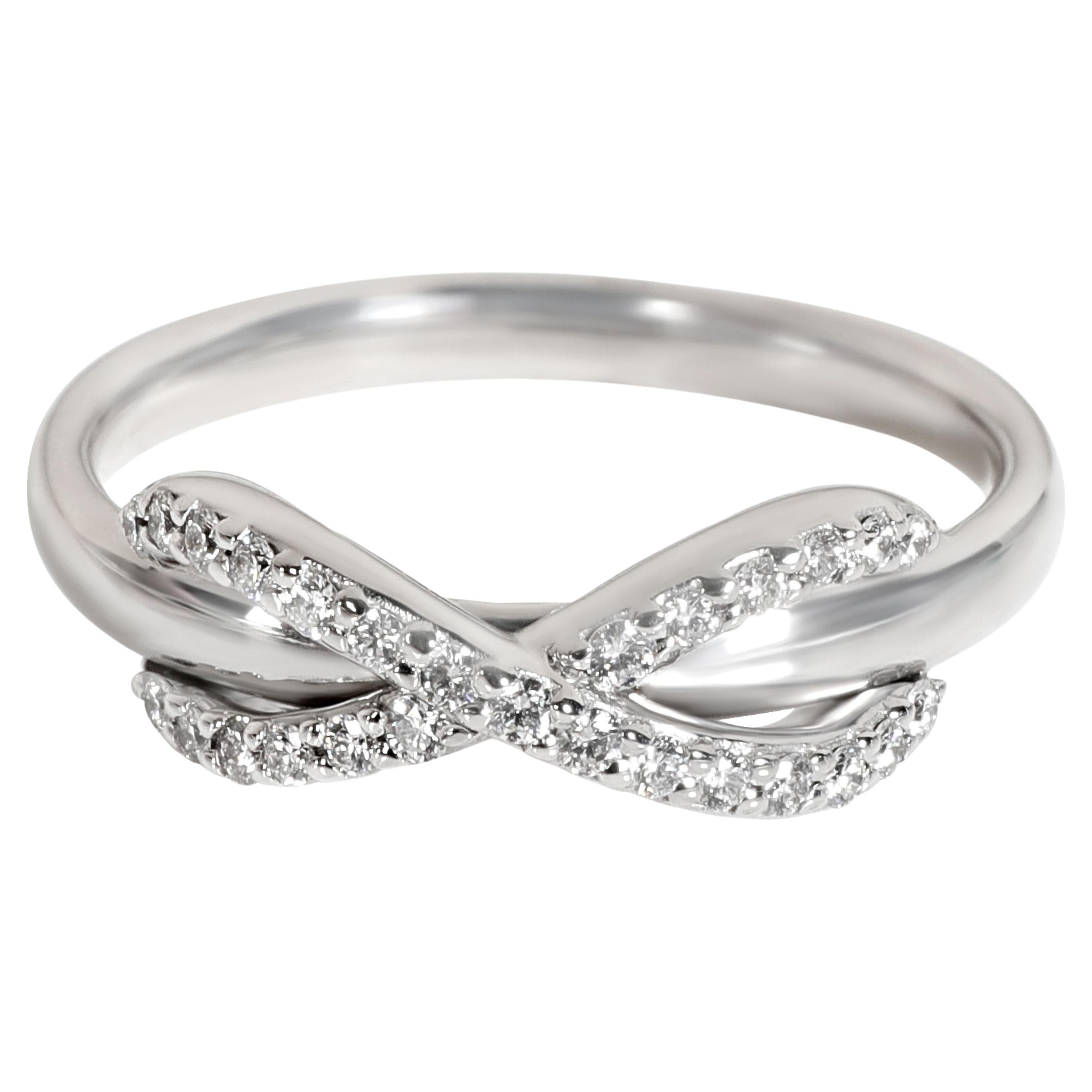 Tiffany & Co. Infinity Diamond Ring in 18k White Gold 0.13 CTW