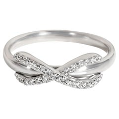 Tiffany & Co. Bague Infinity en or blanc 18 carats avec diamants 0,13 carat poids total