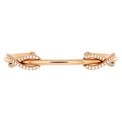 Tiffany & Co. Infinity Double Cuff Bracelet 18K Rose Gold with Diamonds
