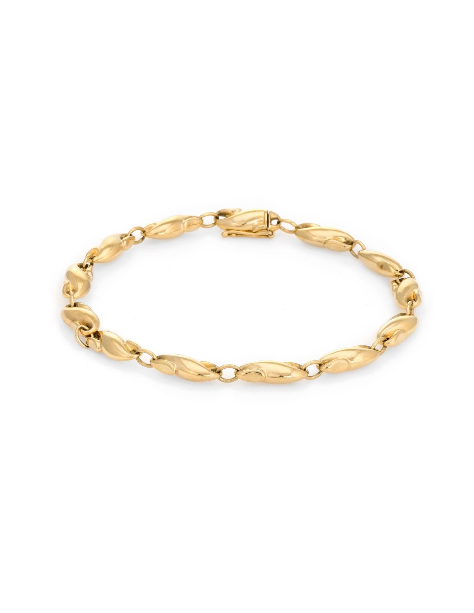 Tiffany & Co. Infinity Link Bracelet Vintage 18 Karat Yellow Gold 1990s Peretti In Good Condition In Torrance, CA