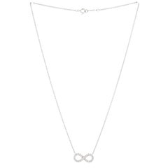 Tiffany & Co. Infinity Pendant Necklace Platinum with Diamonds