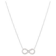 Tiffany & Co. Infinity Pendant Necklace Platinum with Diamonds
