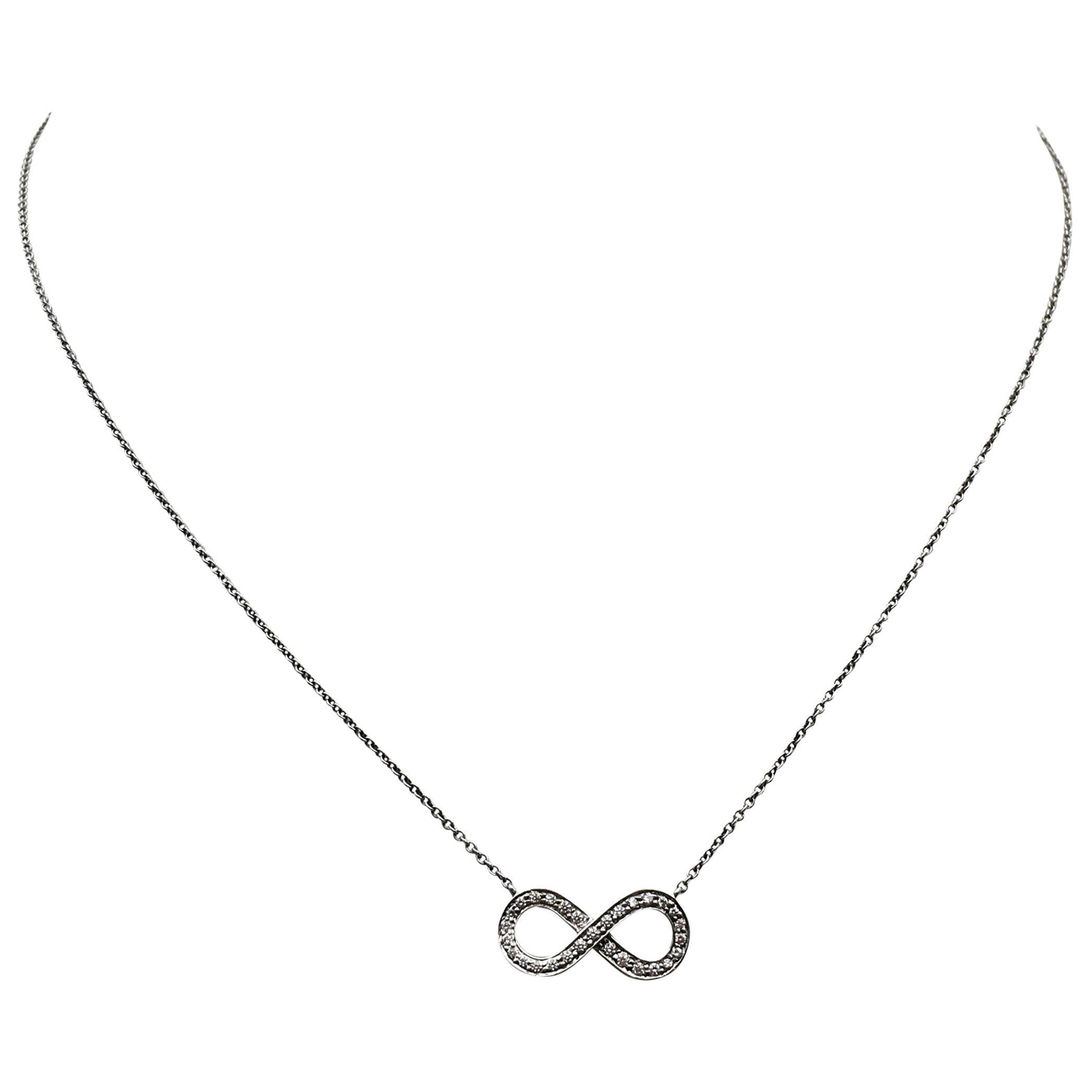 Tiffany and Co. 'Infinity' Platinum and Diamond Necklace at 1stDibs | tiffany  infinity necklace, tiffany's infinity necklace, tiffany and co infinity  necklace
