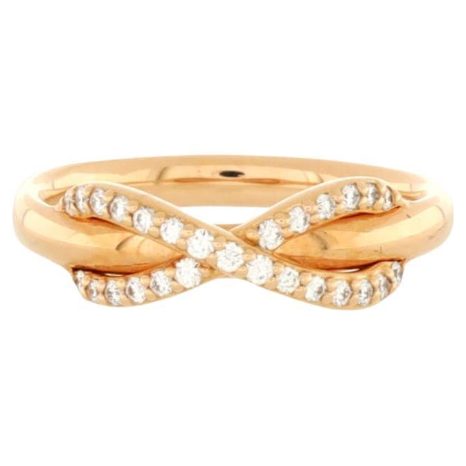 Tiffany & Co. Infinity Ring 18k Rose Gold and Diamonds