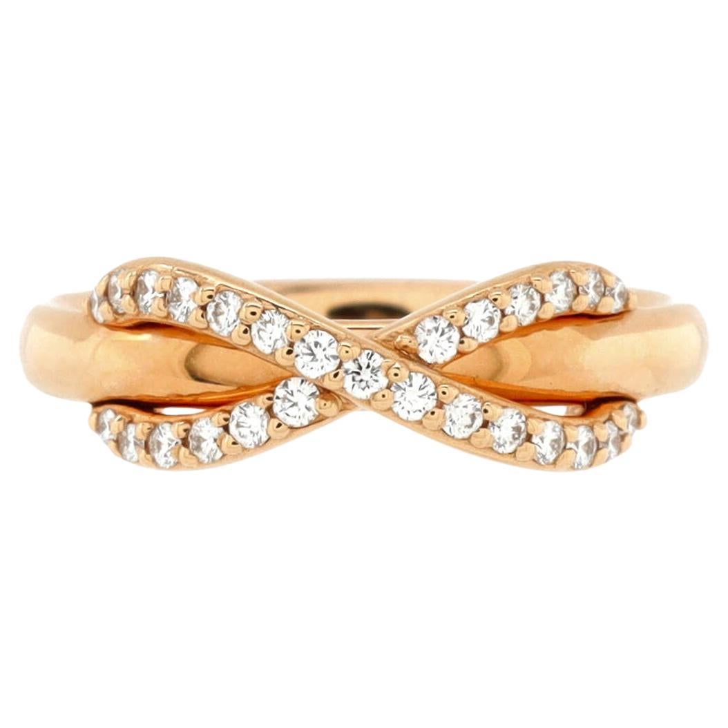 Tiffany & Co. Infinity Ring 18K Rose Gold and Diamonds