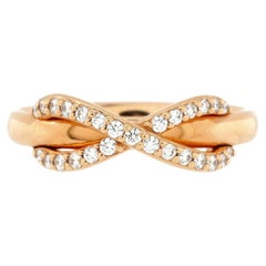 Tiffany & Co. Bague Infinity en or rose 18 carats et diamants