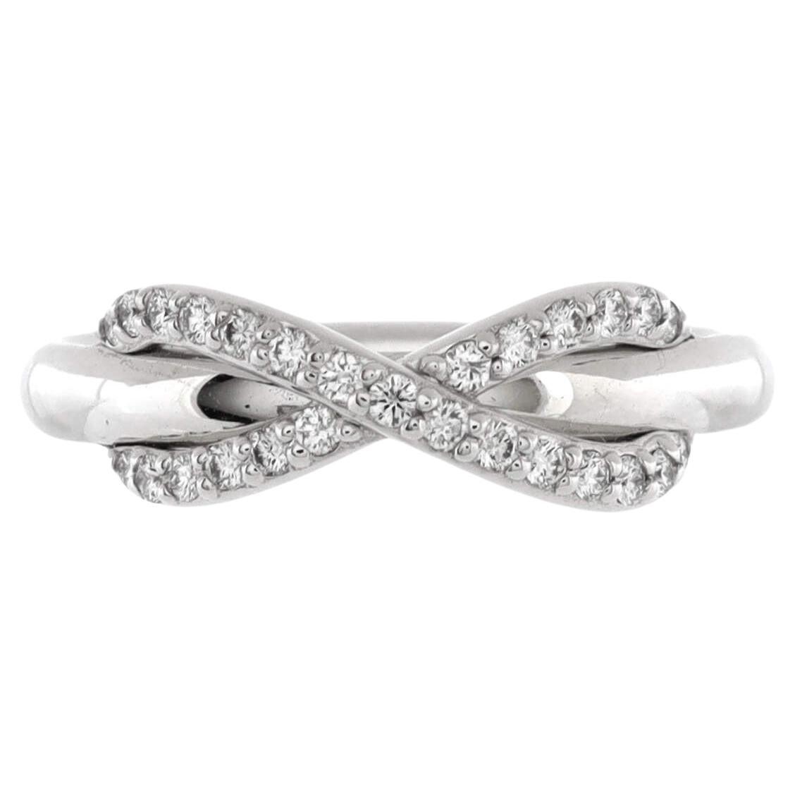 Tiffany & Co. Infinity Ring 18K White Gold and Diamonds