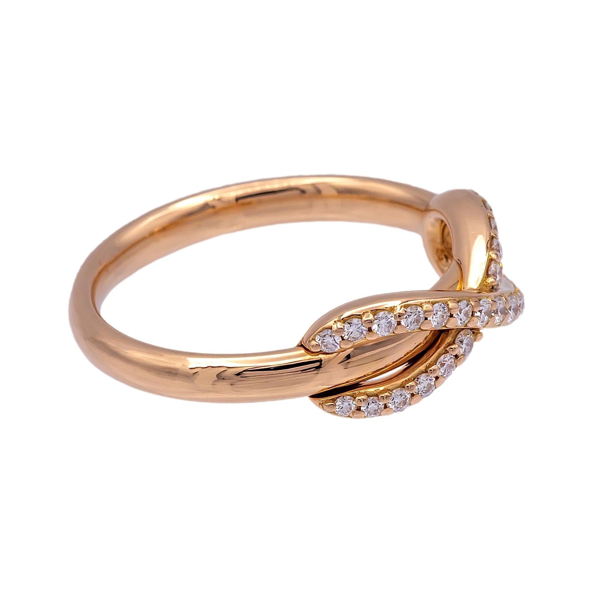 Women's Tiffany & Co. Infinity Ring in 18K Rose Gold with Diamonds