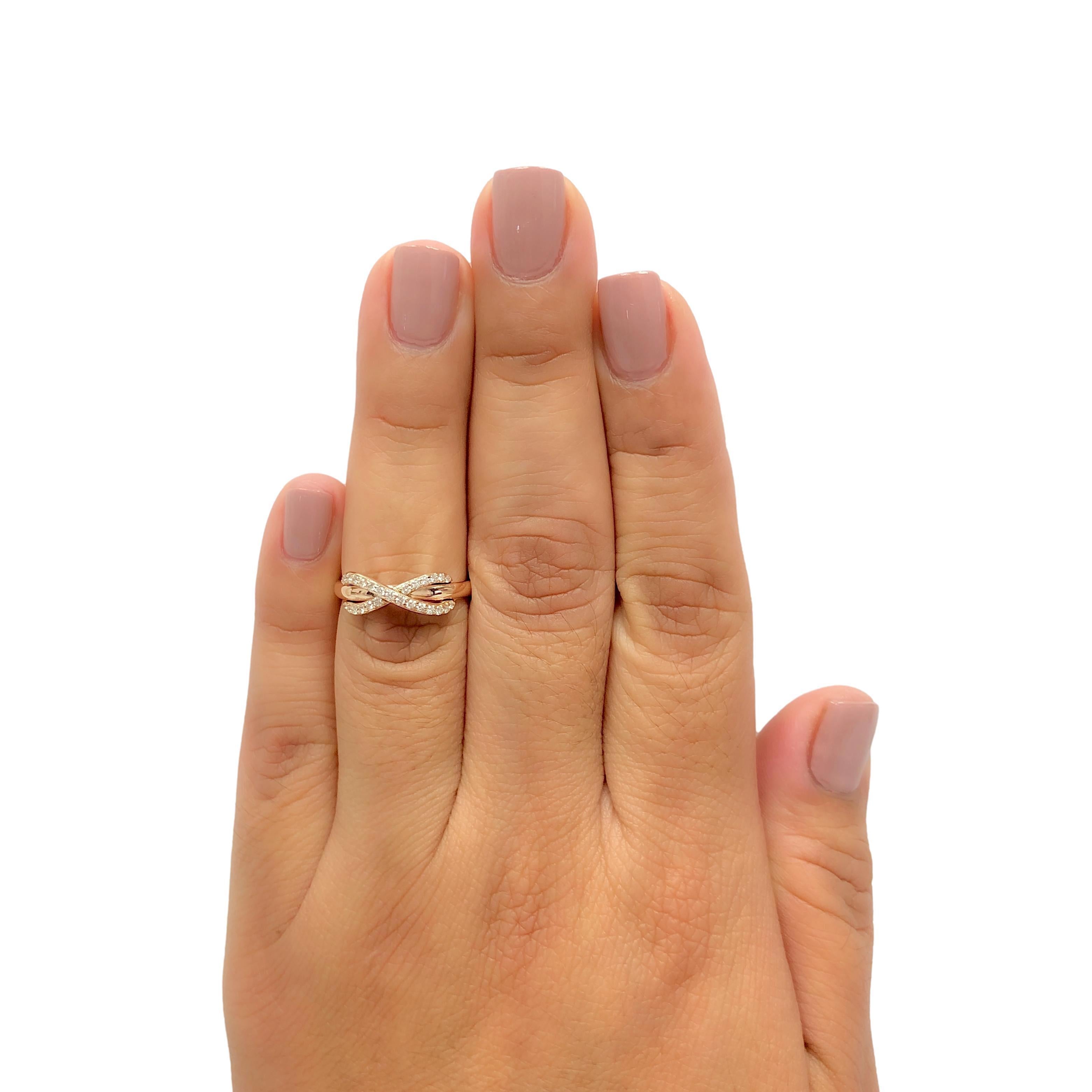 Tiffany & Co. Infinity Ring in 18K Rose Gold with Diamonds 2