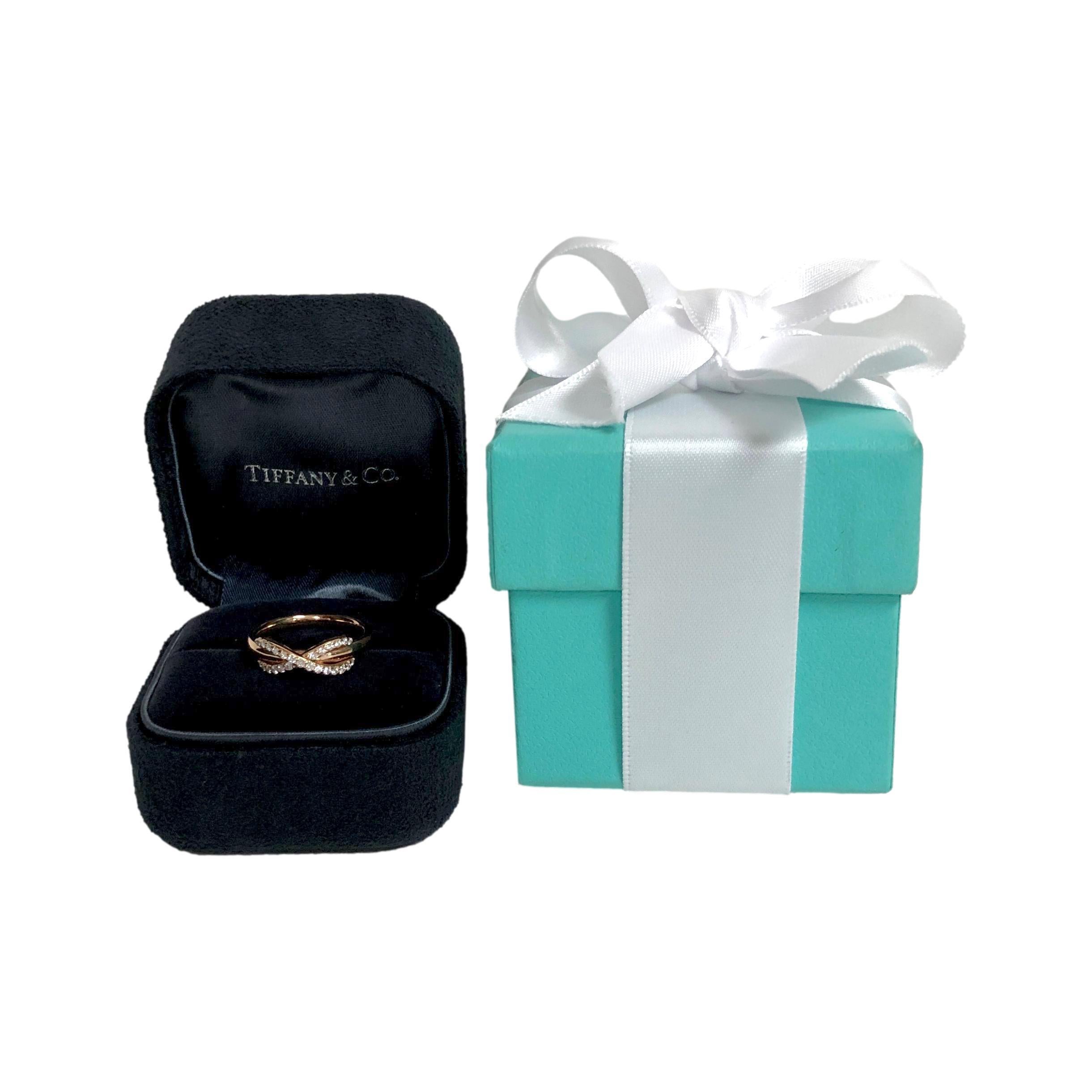 Tiffany & Co. Infinity Ring in 18K Rose Gold with Diamonds 3