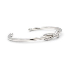 Tiffany & Co. 'Infinity' White Gold and Diamond Cuff Bracelet