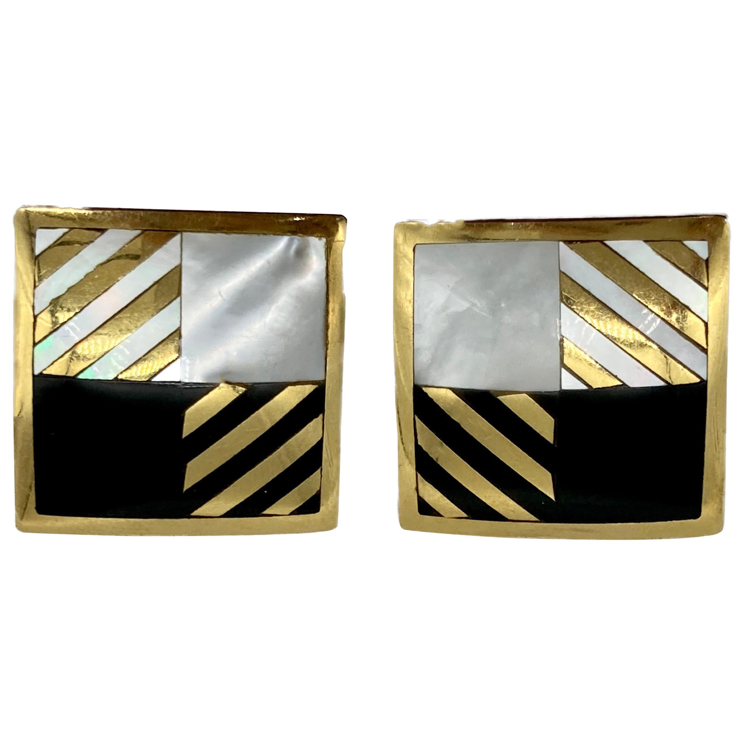 Tiffany & Co. Inlaid Mother of Pearl Earrings For Sale
