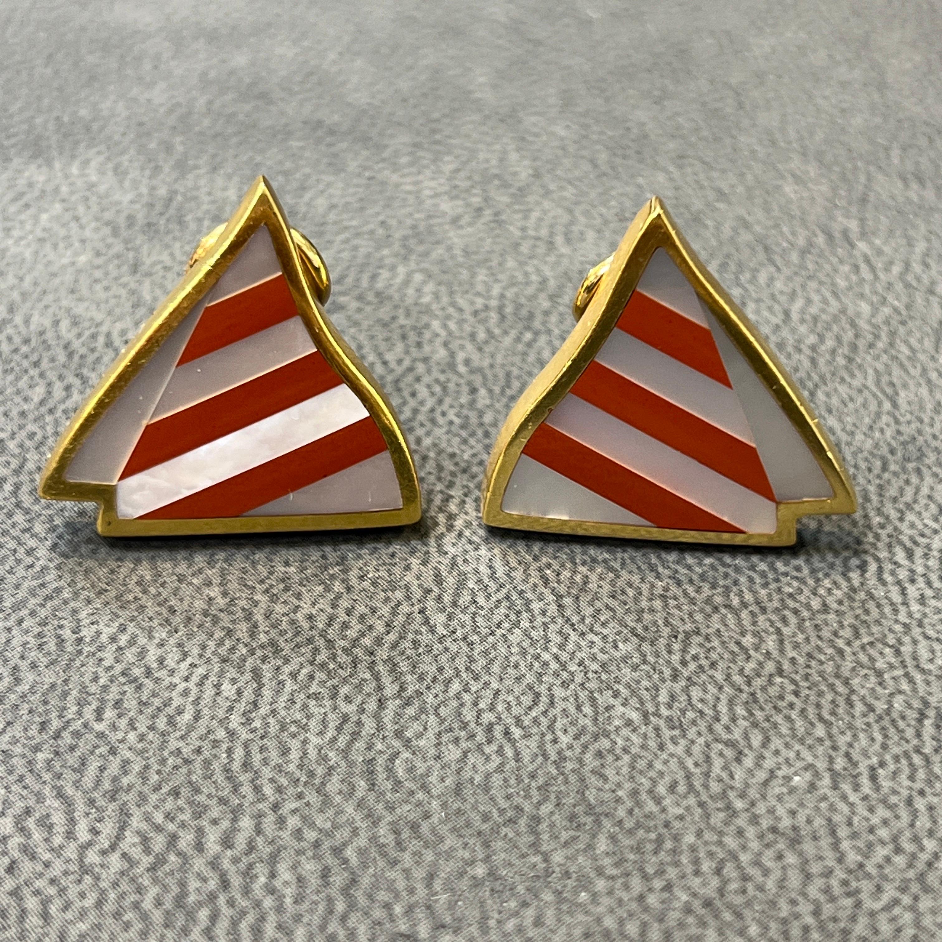 Orecchini geometrici a intarsio Tiffany & Co. in vendita 1