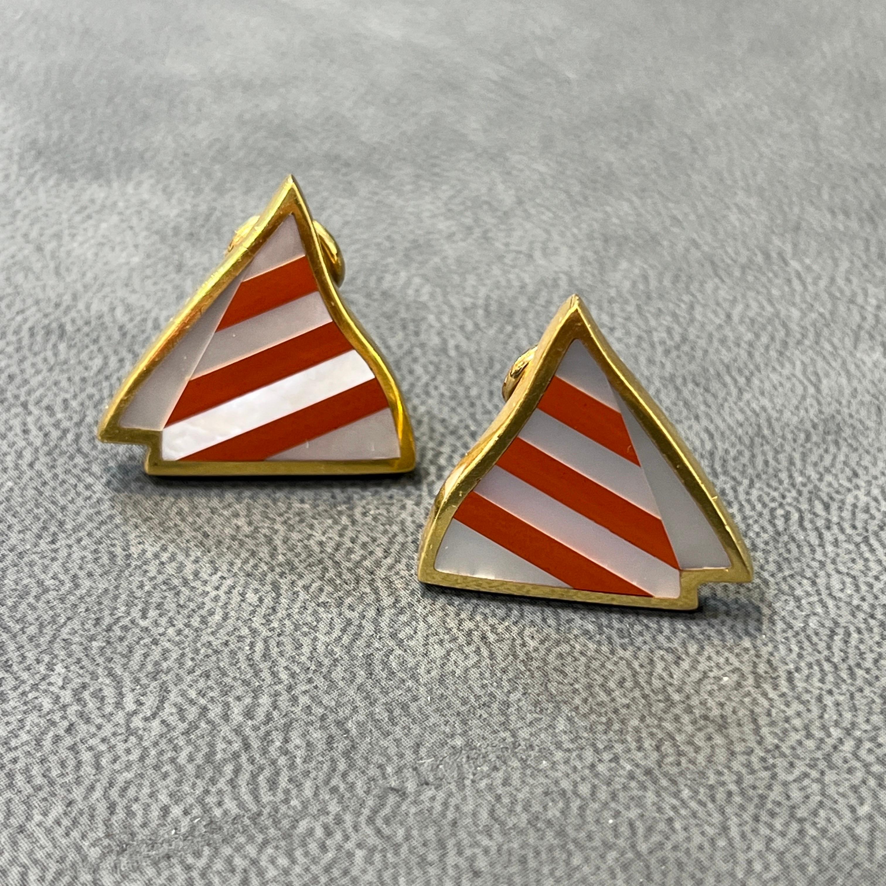 Orecchini geometrici a intarsio Tiffany & Co. in vendita 2