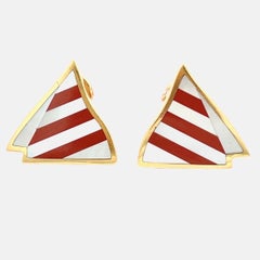 Tiffany & Co Inlay Geometric Earrings