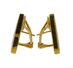 Tiffany & Co Inlay Malachite Mother of Pearl Gold Earrings