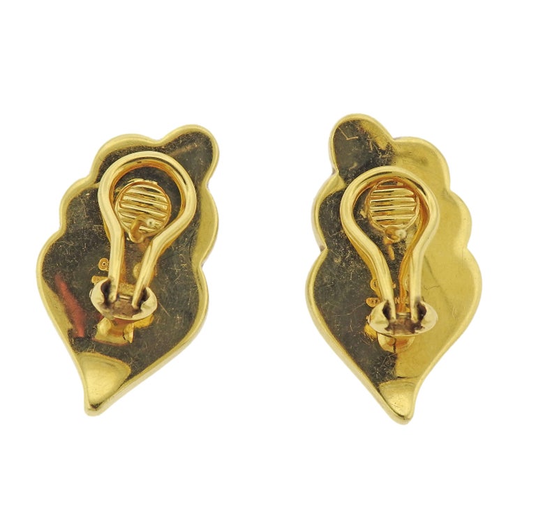Onyx-Ohrringe mit Intarsien aus Gold von Tiffany and Co im Angebot bei  1stDibs