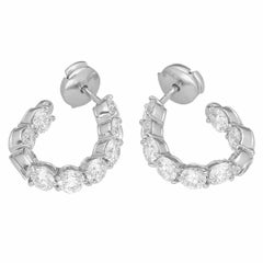 Tiffany & Co. Inside-Out Diamond Hoop Earrings 4.50ct in Platinum